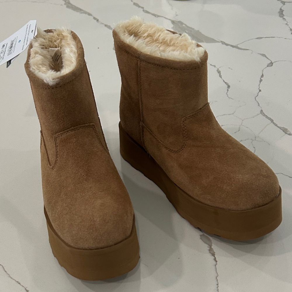 Suede Ankle Platform Boots